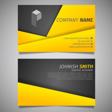 Modern yaratıcı kartvizit ve isim kartı, yatay basit temiz şablon vektör tasarımı, dikdörtgen boyutunda yerleşim.