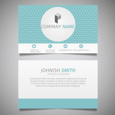 Modern yaratıcı kartvizit ve isim kartı, yatay basit temiz şablon vektör tasarımı, dikdörtgen boyutunda yerleşim.