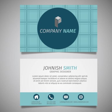Modern yaratıcı kartvizit ve isim kartı, yatay basit temiz şablon vektör tasarımı, dikdörtgen boyutunda yerleşim.
