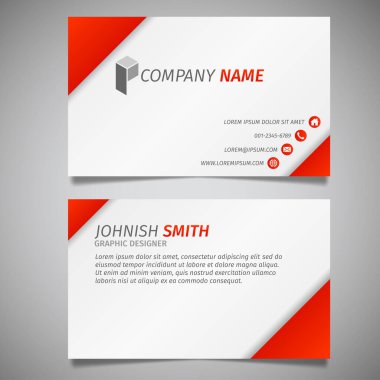 Modern yaratıcı kartvizit ve isim kartı, yatay basit temiz şablon vektör tasarımı, dikdörtgen boyutunda yerleşim.