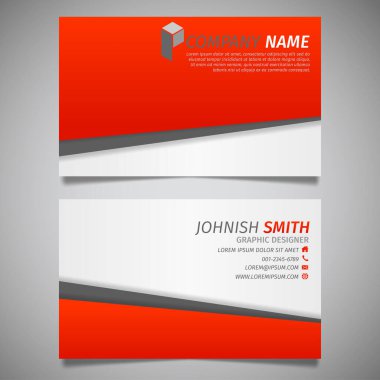 Modern yaratıcı kartvizit ve isim kartı, yatay basit temiz şablon vektör tasarımı, dikdörtgen boyutunda yerleşim.