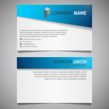 Modern yaratıcı kartvizit ve isim kartı, yatay basit temiz şablon vektör tasarımı, dikdörtgen boyutunda yerleşim.
