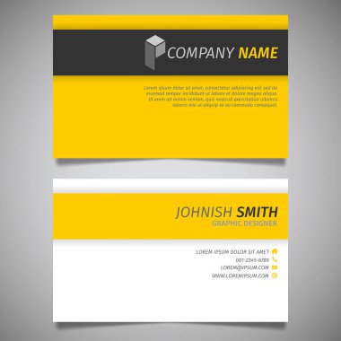 Modern yaratıcı kartvizit ve isim kartı, yatay basit temiz şablon vektör tasarımı, dikdörtgen boyutunda yerleşim.