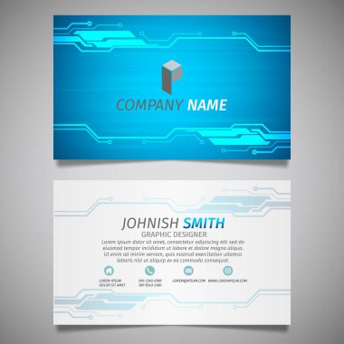 Modern yaratıcı kartvizit ve isim kartı, yatay basit temiz şablon vektör tasarımı, dikdörtgen boyutunda yerleşim.