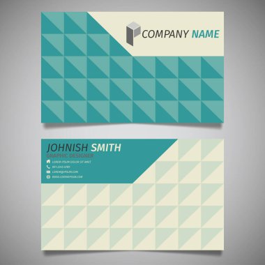 Modern yaratıcı kartvizit ve isim kartı, yatay basit temiz şablon vektör tasarımı, dikdörtgen boyutunda yerleşim.