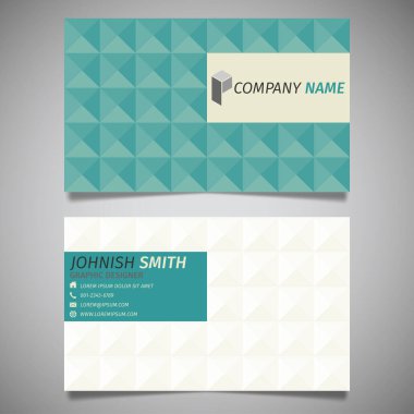 Modern yaratıcı kartvizit ve isim kartı, yatay basit temiz şablon vektör tasarımı, dikdörtgen boyutunda yerleşim.