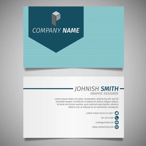 Modern Creative Business Card Name Card Horizontal Simple Clean Template — Stock Vector