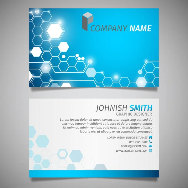 Modern yaratıcı kartvizit ve isim kartı, yatay basit temiz şablon vektör tasarımı, dikdörtgen boyutunda yerleşim.