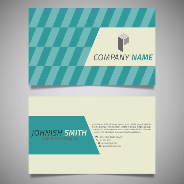 Modern Creative Business Card Name Card Horizontal Simple Clean Template — Stock Vector