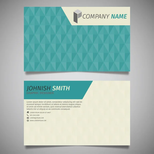 Modern Creative Business Card Name Card Horizontal Simple Clean Template — Stock Vector