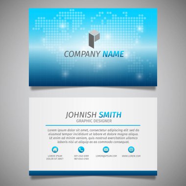 Modern yaratıcı kartvizit ve isim kartı, yatay basit temiz şablon vektör tasarımı, dikdörtgen boyutunda yerleşim.