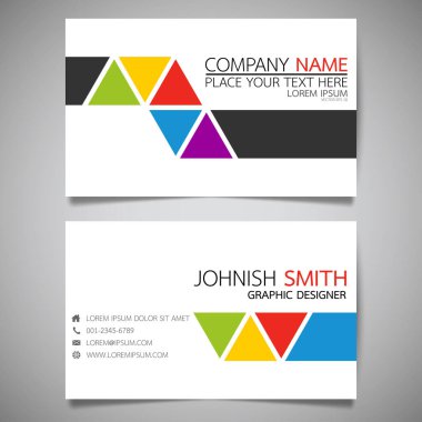 Modern yaratıcı kartvizit ve isim kartı, yatay basit temiz şablon vektör tasarımı, dikdörtgen boyutunda yerleşim.