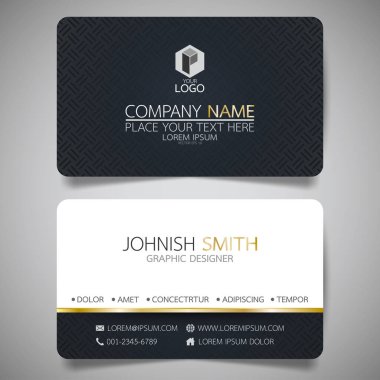 Modern yaratıcı kartvizit ve isim kartı, yatay basit temiz şablon vektör tasarımı, dikdörtgen boyutunda yerleşim.
