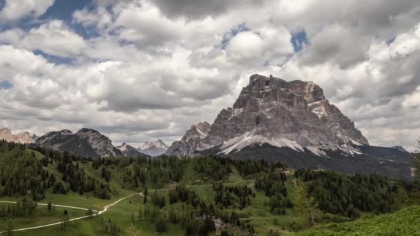 Hermoso Timelapse Montaña Pelmo Dolomiti — Vídeos de Stock