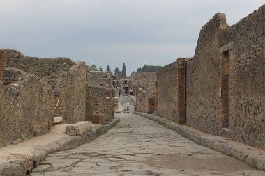 Pompei, scavi della citt ricoperta di lava nell 'eruzione del 79 d.C. Gli scavi hanno riportato alla luce intere abitazioni con suppellettili ancora intatte e splendidi affreschi
