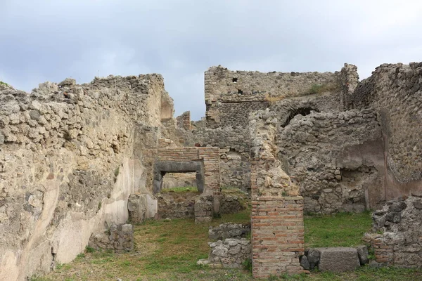 Pompei Cavi Della Citt Ricoperta Lalava Nelleruzione Del Gli Scavi — 스톡 사진