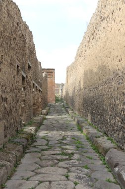 Pompei, scavi della citt ricoperta di lava nell 'eruzione del 79 d.C. Gli scavi hanno riportato alla luce intere abitazioni con suppellettili ancora intatte e splendidi affreschi