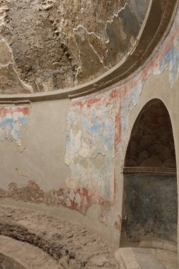 Pompei, scavi della citt ricoperta di lava nell 'eruzione del 79 d.C. Gli scavi hanno riportato alla luce intere abitazioni con suppellettili ancora intatte e splendidi affreschi