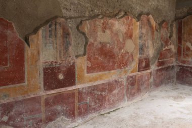 Pompei, scavi della citt ricoperta di lava nell 'eruzione del 79 d.C. Gli scavi hanno riportato alla luce intere abitazioni con suppellettili ancora intatte e splendidi affreschi