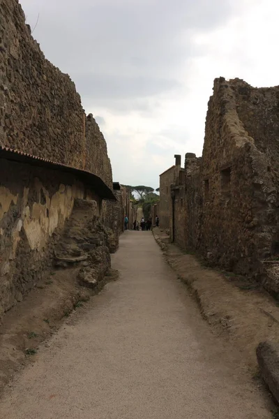 Pompei Cavi Della Citt Ricoperta Lalava Nelleruzione Del Gli Scavi — 스톡 사진