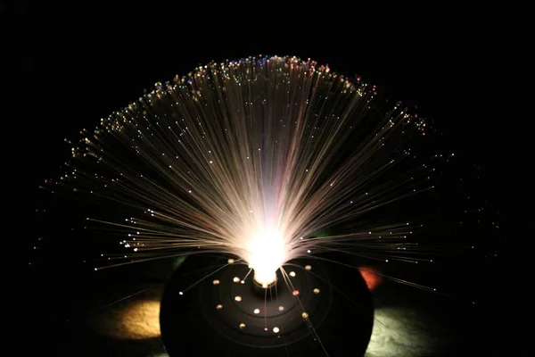 Fiber Optic Lamp Produces Suggestive Lighting Effects — Stock Photo, Image