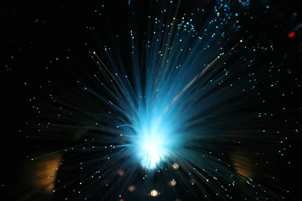 Fiber Optic Lamp Produces Suggestive Lighting Effects — Stock Photo, Image