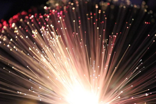 Fiber optik lamba müstehcen ışıklandırma efektleri üretir