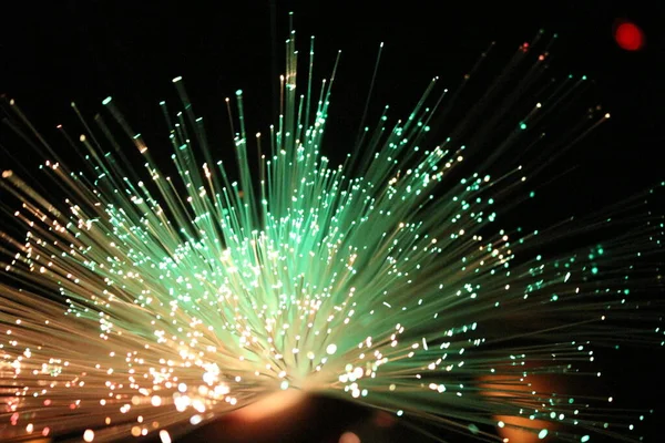 Fiber Optic Lamp Produces Suggestive Lighting Effects — Stock Photo, Image