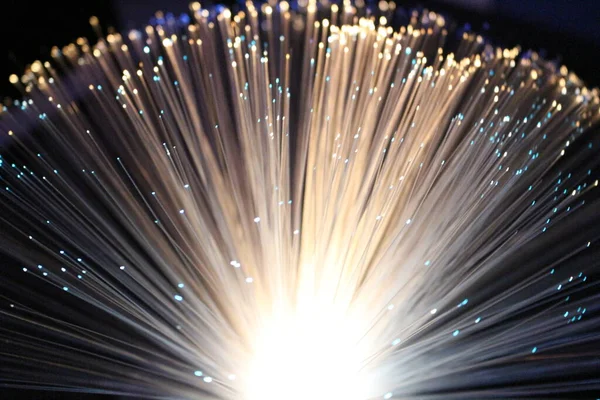 Fiber Optic Lamp Produces Suggestive Lighting Effects — Stock Photo, Image