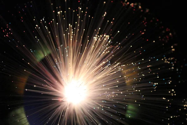 Fiber Optic Lamp Produces Suggestive Lighting Effects — Stock Photo, Image