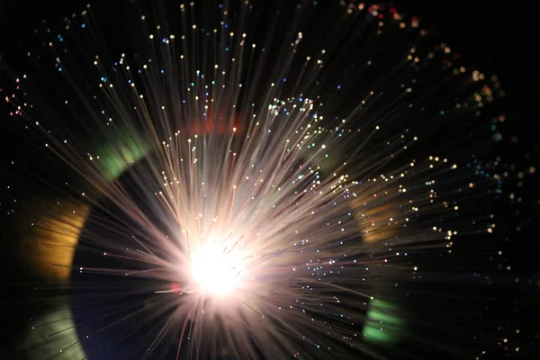 Fiber Optic Lamp Produces Suggestive Lighting Effects — Stock Photo, Image