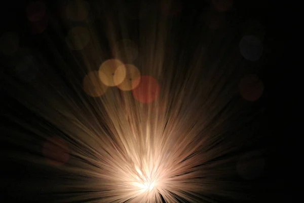 Száloptikás Lámpa Szuggesztív Fényhatást Fejt — Stock Fotó