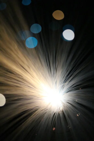 Die Glasfaserlampe Erzeugt Suggestive Lichteffekte — Stockfoto