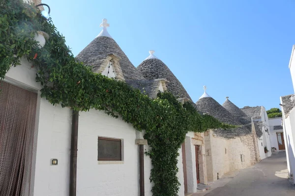 Trulli Alberobello Puglia Trullo Tipo Costruzione Conica Pietra Tradizionale Secco — Foto Stock