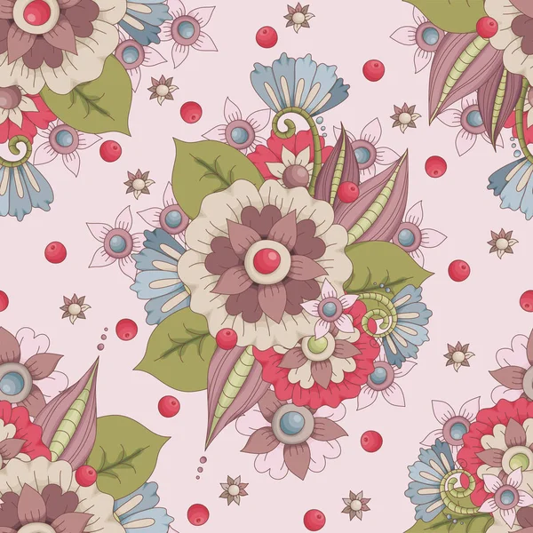 Patrón Floral Sin Costuras Para Imprimir Tela Papel Los Colores — Archivo Imágenes Vectoriales