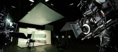 Film ve Tv reklam yapma perde arkasında. Kamera 