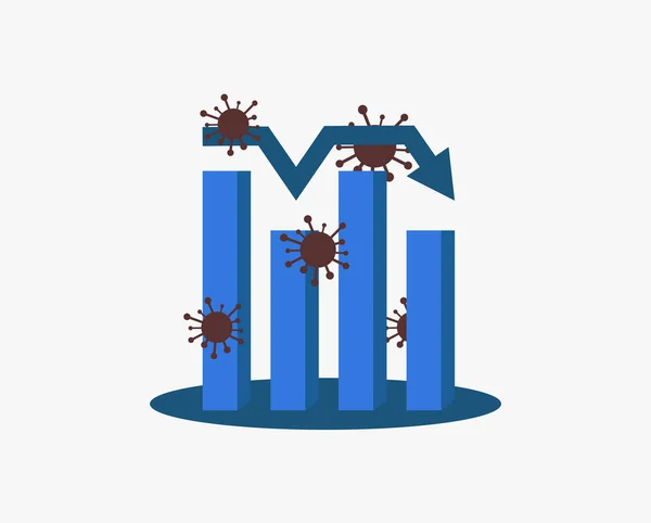 Bar Chart Covid Data Statistic Infographic Chart Template Chart Coronavirus Royalty Free Stock Vectors