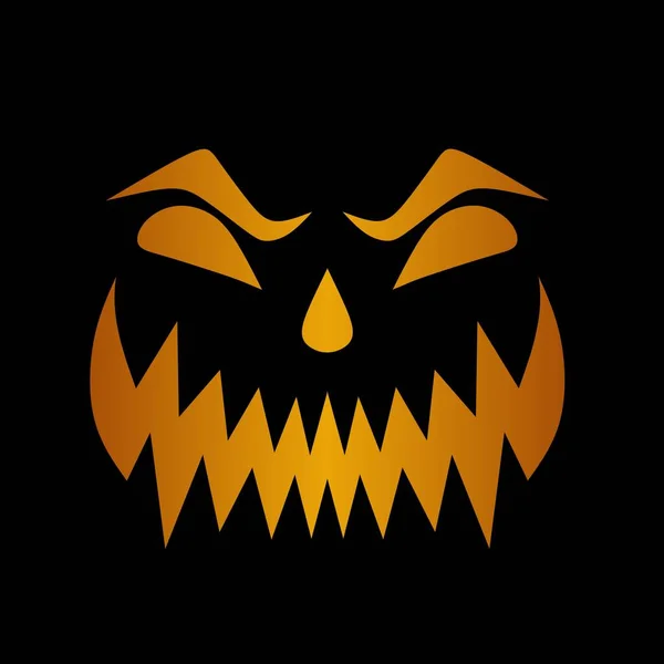 Scary face isolated on black background. Illustration for halloween ...