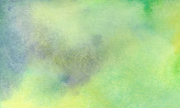Акварельний Фон Зеленому Жовтому Синьо Сірому Кольорах Растрова Абстрактна Ілюстрація — стокове фото