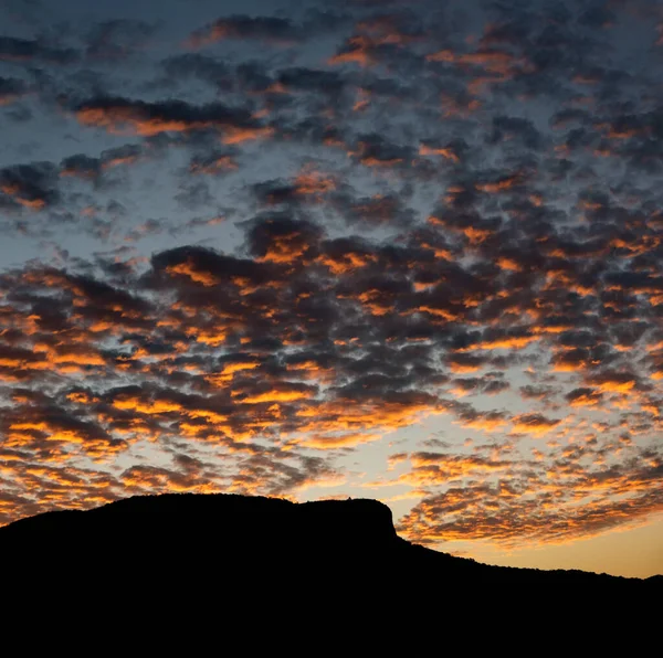 Pedra Branca Nachbarschaft Palhoca Brasilien Mit Silhouette Des Hügels Himmel — Stockfoto