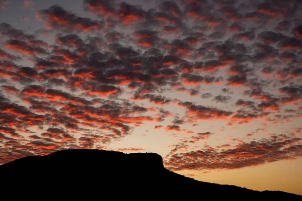 Pedra Branca Bairro Palhoca Brasil Com Silhueta Colina Céu Pôr — Fotografia de Stock