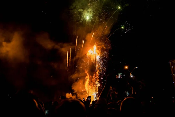 Burning Traditional Festival Fire Brazil Month June Festa Junina — Stock Photo, Image