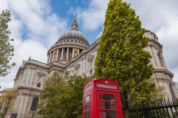 Telefonzelle Der Seite Der Paulus Kathedrale — Stockfoto