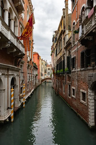 Canais Veneza Durante Dia Alta Resolução Orientação Vertical — Fotografia de Stock