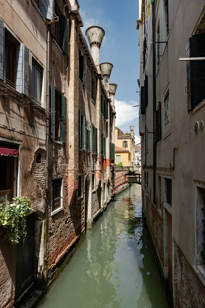 Canais Veneza Durante Dia Alta Resolução Orientação Vertical — Fotografia de Stock