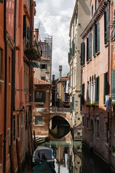 Canais Veneza Durante Dia Alta Resolução Orientação Vertical — Fotografia de Stock