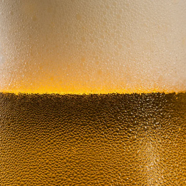 Beer Background Foam Drops Sweat Macro Close Image — Stock Photo, Image