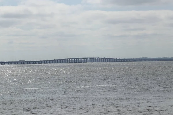 Tagus Nehri Ndeki Vasco Gama Köprüsü — Stok fotoğraf