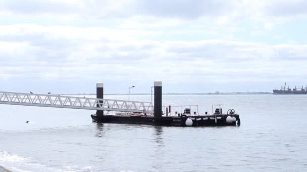 Řeka Tagus Protéká Lisabonem — Stock video
