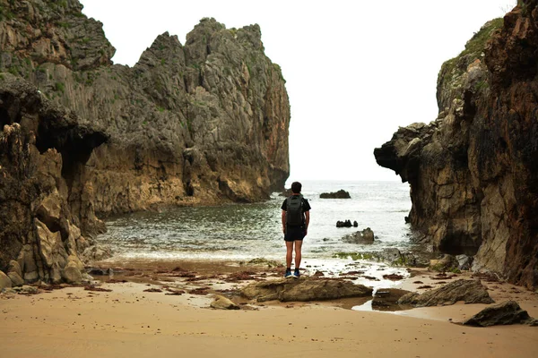 Man Looking Sea — Stock Photo, Image